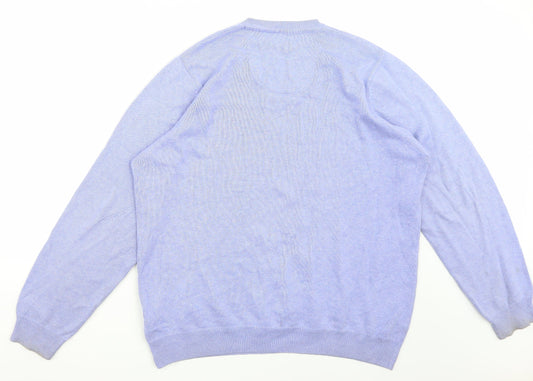 Marks and Spencer Mens Purple Pullover Jumper Size L