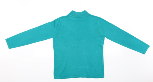 BM Womens Green Pullover Jumper Size S