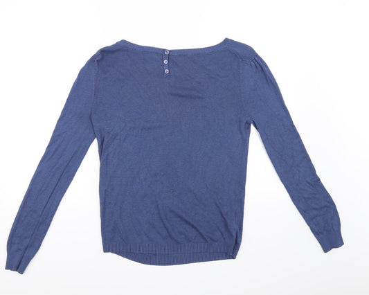 mango basics Womens Blue Pullover Jumper Size XL