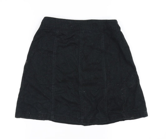 Divided Womens Black A-Line Skirt Size 8