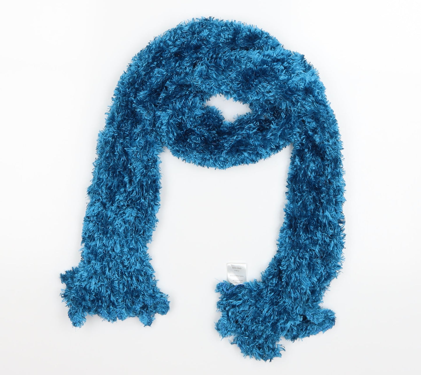 Preworn Womens Blue Knit Scarf