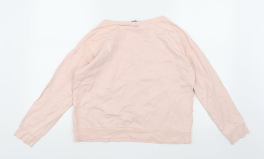 Smiley Girls Pink Jersey Pullover Sweatshirt Size 12 Years - smiley face