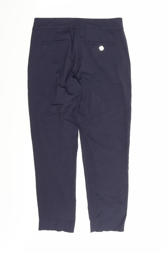 Marie Va Lois Womens Blue Trousers Size 10 L26 in