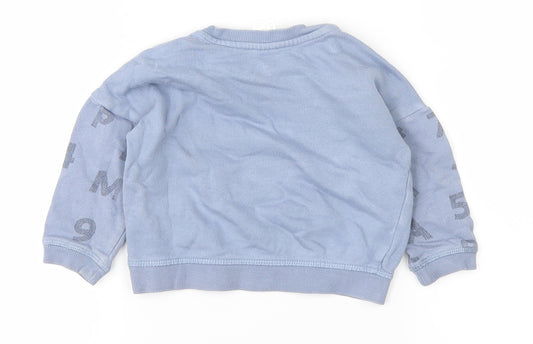 H&M Boys Blue Pullover Jumper Size 6-9 Months