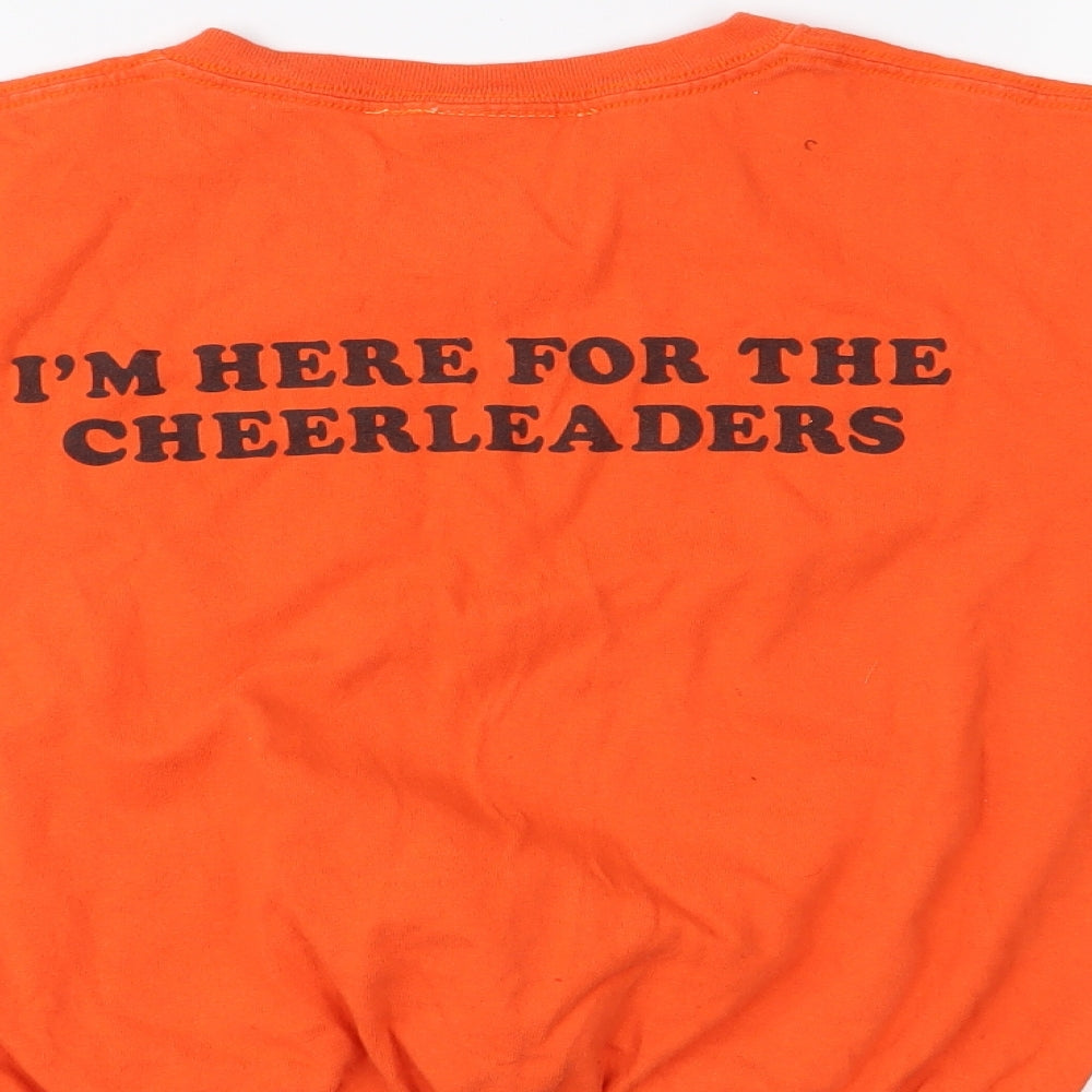 Best Womens Orange Cropped T-Shirt Size S