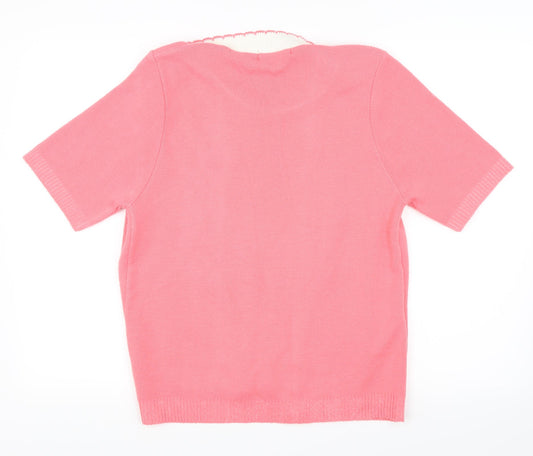 Pare & Natural Womens Pink Pullover Jumper Size S