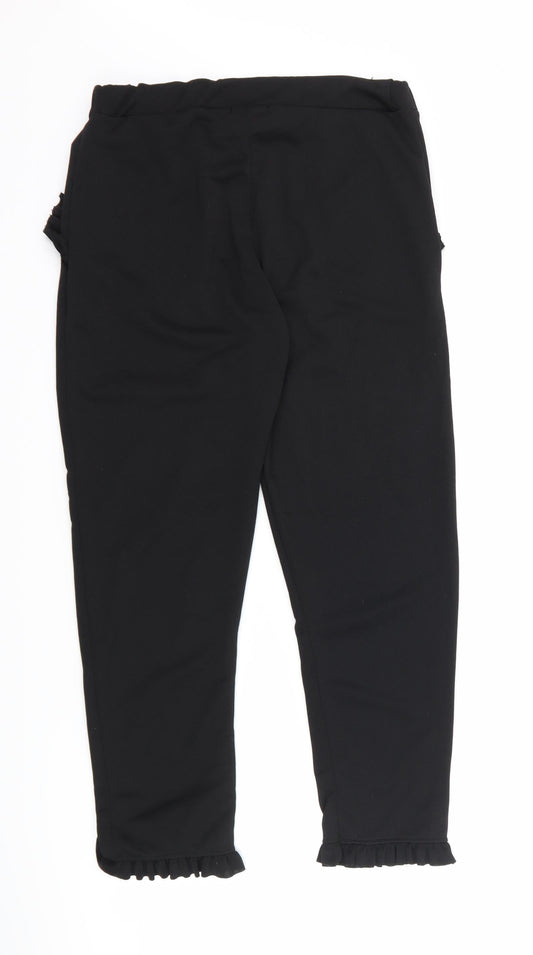Missi London Womens Black Trousers Size 12 L23 in