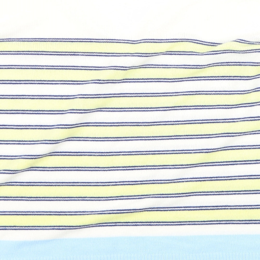 Marks and Spencer Womens White Striped Pullover Jumper Size 14