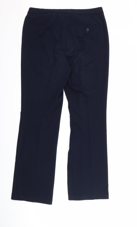 Marks and Spencer Womens Blue Trousers Size 12 L28 in