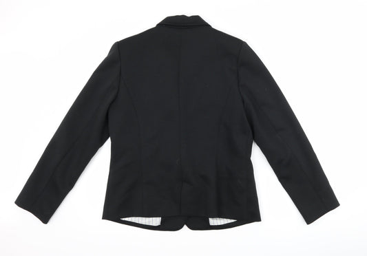 Damart Womens Black Jacket Suit Jacket Size 14