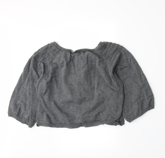 Peppercorn Womens Grey Knit Cardigan Jumper Size M