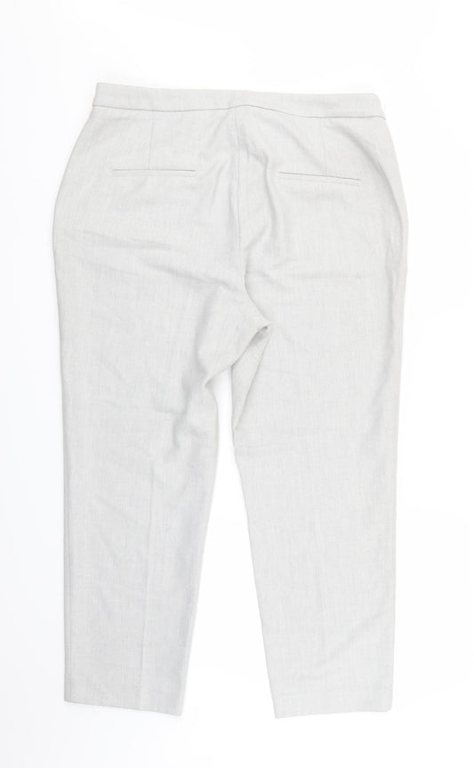 H&M Womens Grey Trousers Size 18 L24 in