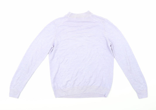 Marks and Spencer Womens Purple Knit Pullover Jumper Size 14