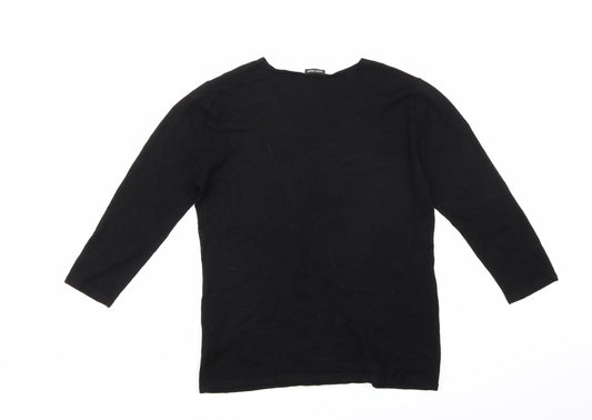 Gerry Weber Womens Black Knit Pullover Jumper Size 16
