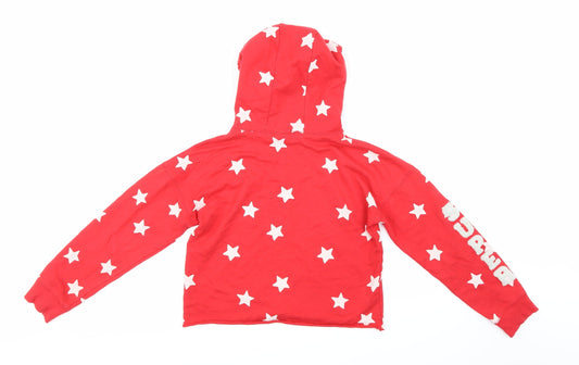 Matalan Girls Red Pullover Hoodie Size 11 Years