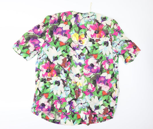 jumo Womens Multicoloured Floral Jacket Size M
