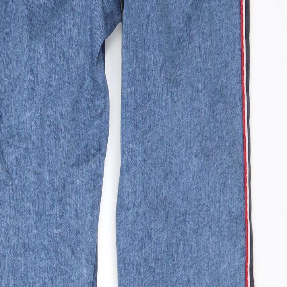 Brand and care label for Denim & Co. women’s blue denim skinny jeans, size UK 6, 25-inch leg