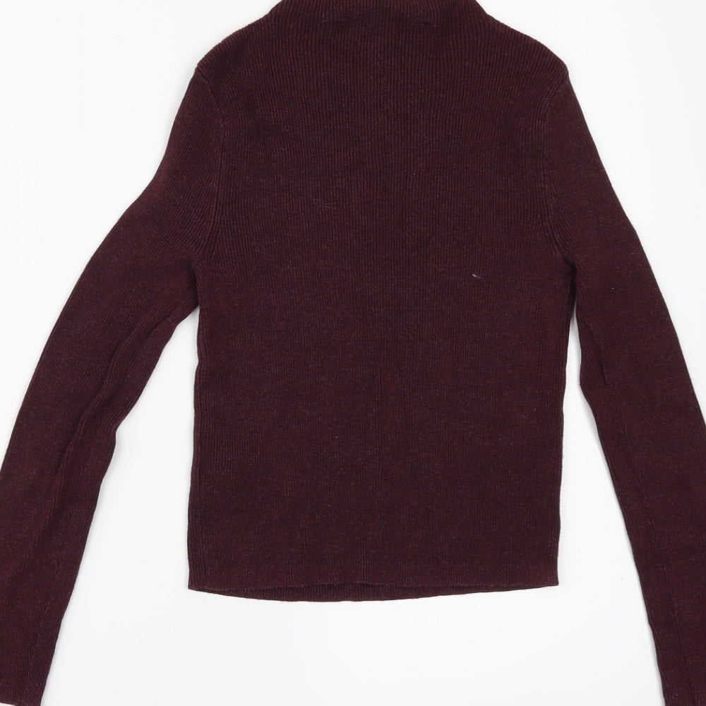 Brand and care label for New Look girls’ red jumper, size 12-13, years
