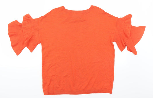 Sainsburys Womens Orange Pullover Jumper Size 14