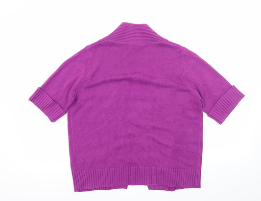 BHS Womens Purple Knit Cardigan Jumper Size 10