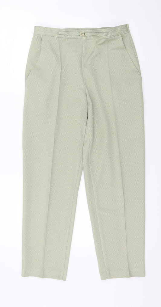 Marks and Spencer Womens Green Trousers Size 10 L26 in
