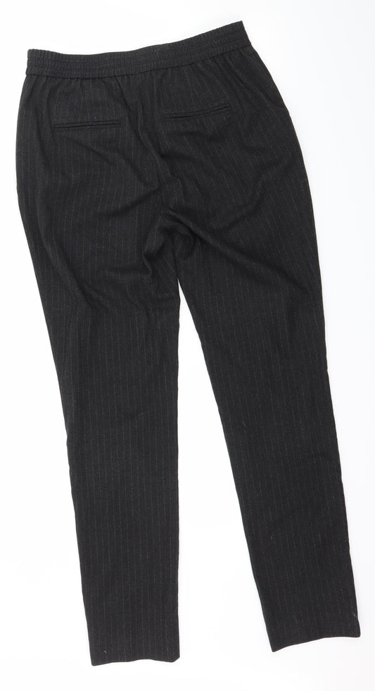 NEXT Womens Green Striped Trousers Size 8 L29 in