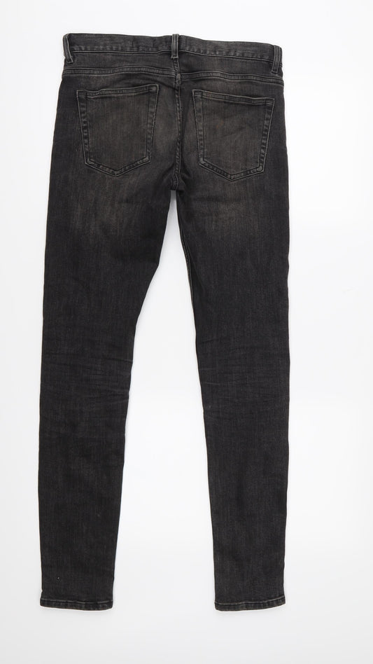 H&M Mens Black Denim Skinny Jeans Size 28 in L32 in