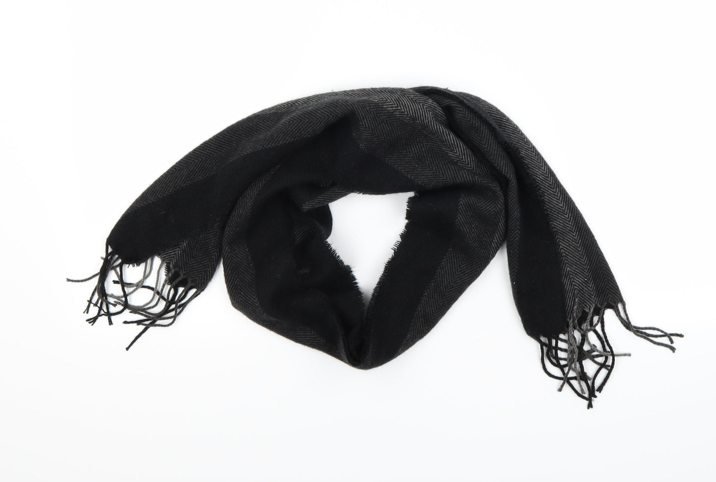 Preworn Unisex Black Check Scarf