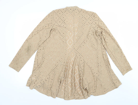 Nina Leonard Womens Brown Jacket Size S