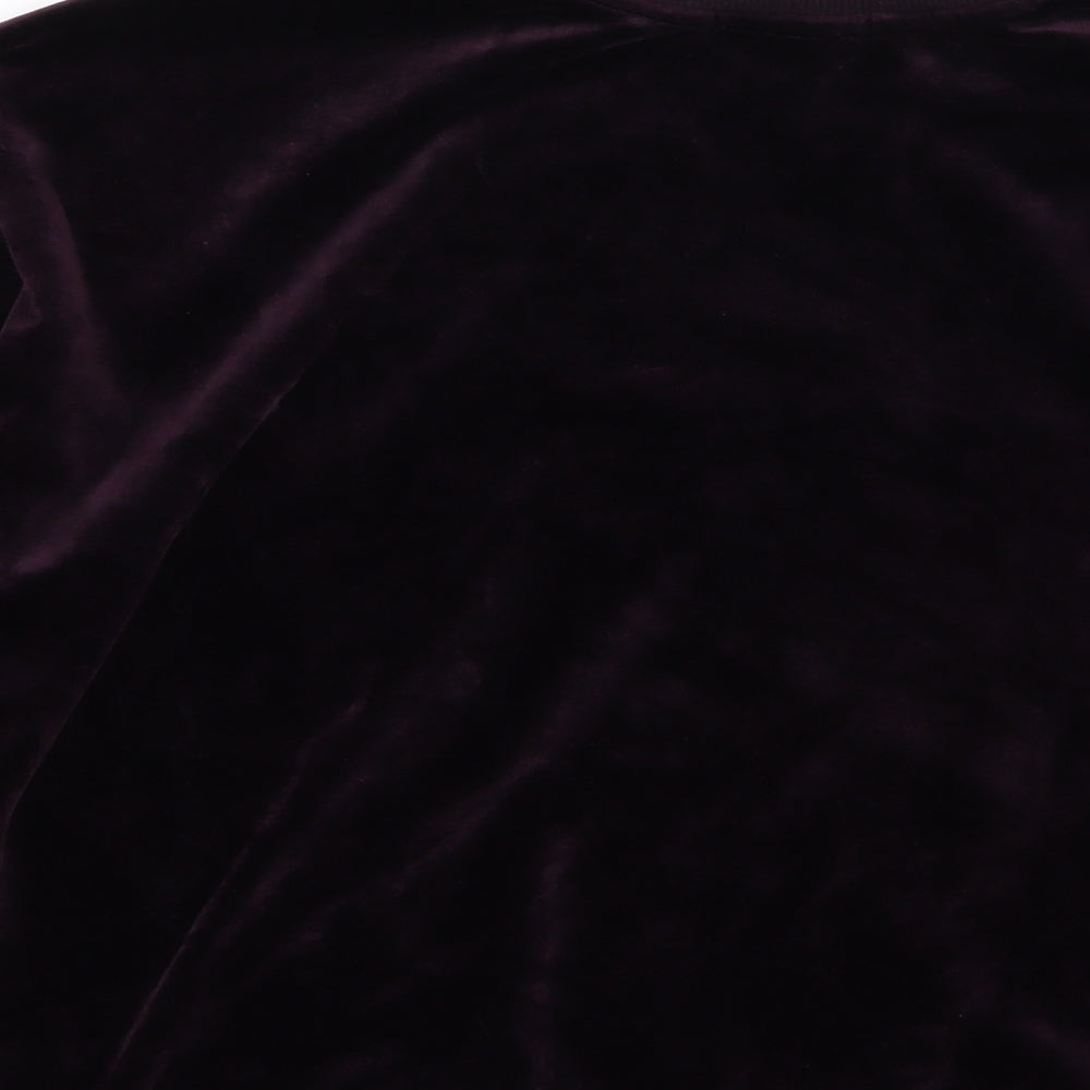 Primark Womens Purple Velour Pullover Sweatshirt Size XS