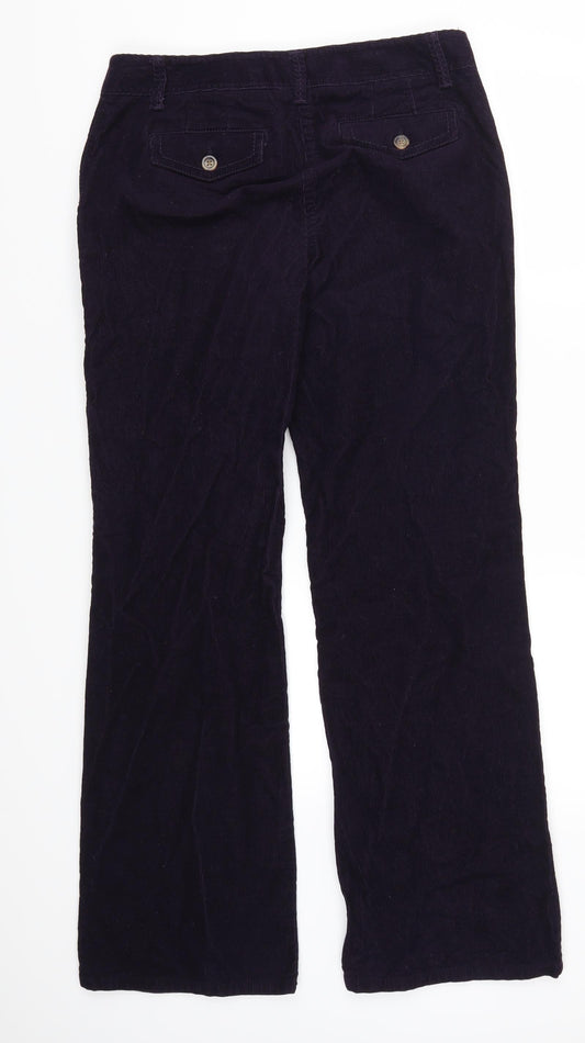 Ann Taylor Womens Purple Corduroy Trousers Size 32 L31 in
