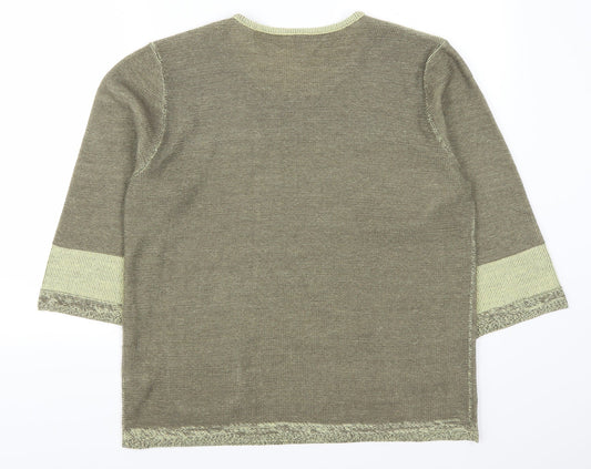 Preworn Womens Green Pullover Jumper Size 18
