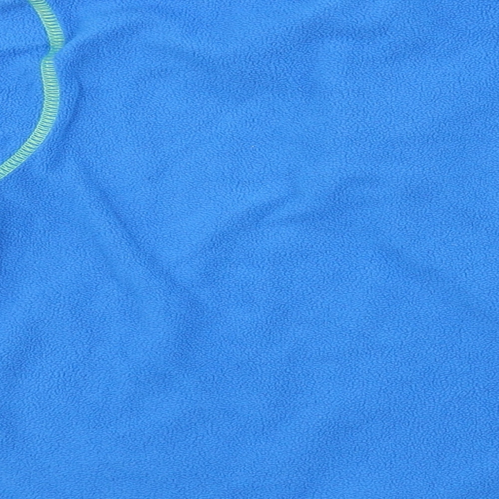 Brand and care label for Line One boys’ blue jumper, size 7-8, years