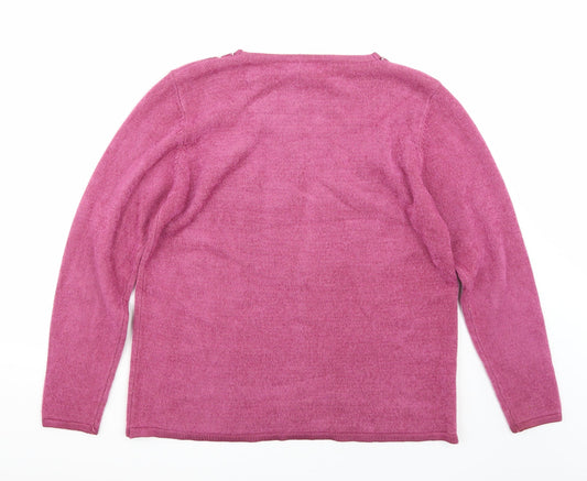 Fay Louise Womens Purple Pullover Jumper Size L