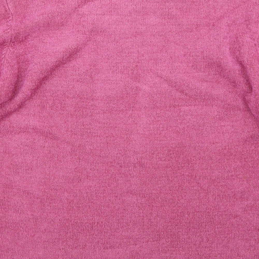 Brand and care label for Fay Louise women’s purple jumper, size L