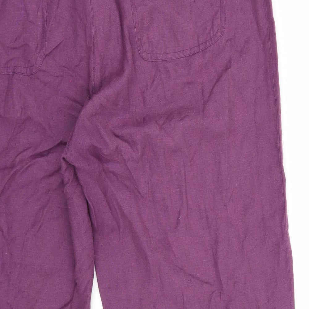 DASH Womens Purple Trousers Size 16 L24 in