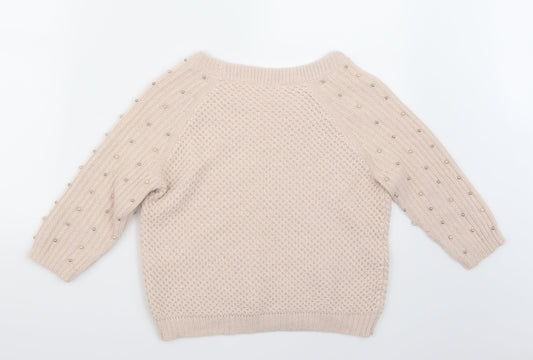 Diamonds Womens Pink Pullover Jumper Size 12