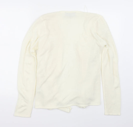 Originals Womens White Cardigan Jumper Size M