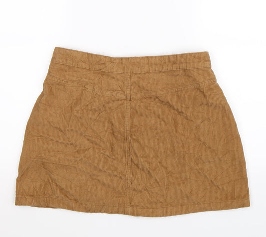 Denim Co Womens Brown Corduroy A-Line Skirt Size 12