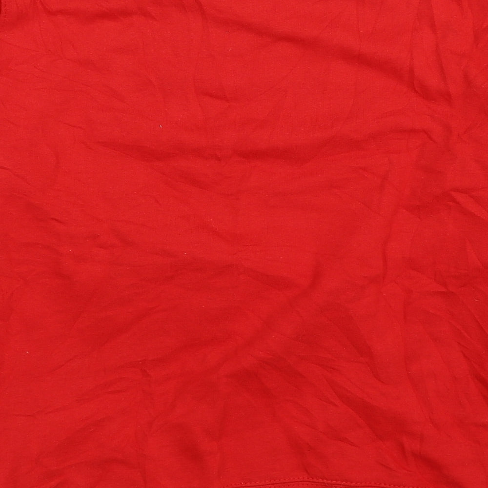All We Do is Mens Red Jersey Pullover Sweatshirt Size S