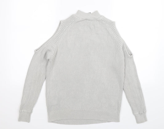Divided Womens Grey Knit Pullover Jumper Size XS