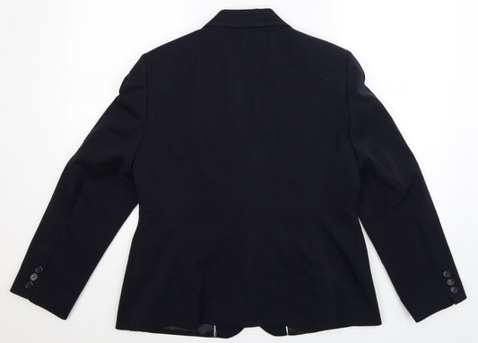 Autonomy Womens Blue Jacket Suit Jacket Size 16