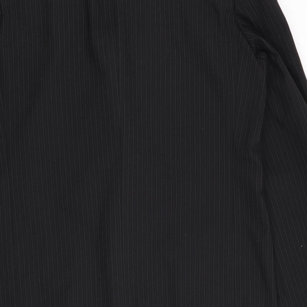 Marks and Spencer Mens Black Striped Jacket Suit Jacket Size 44