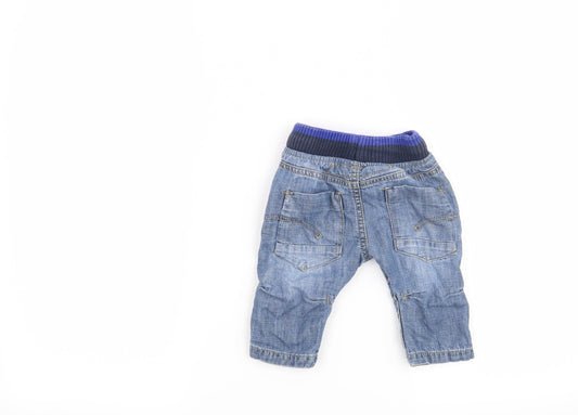 NEXT Boys Blue Cargo Jeans Size 3-6 Months