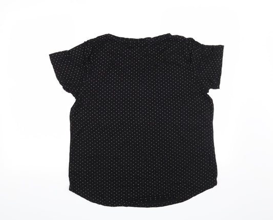 Bonmarché Womens Black Basic T-Shirt Size 12
