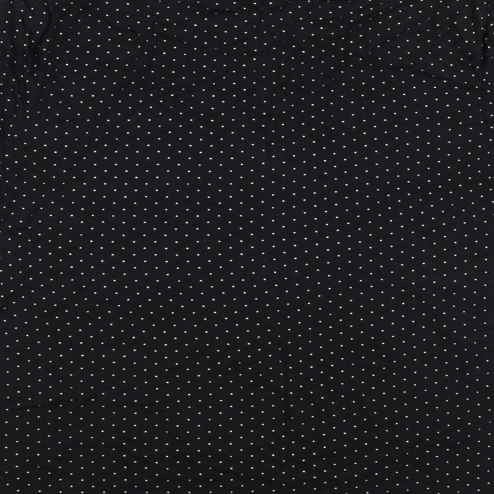 Brand and care label for Bonmarché women’s black basic t-shirt, size UK 12