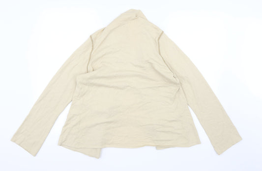 Offshoot Womens Beige Knit Cardigan Jumper Size M