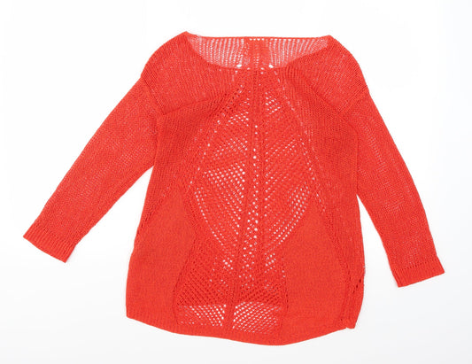 NEXT Womens Red Knit Pullover Jumper Size 8