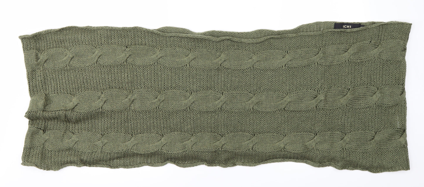 ICHI Womens Green Knit Scarf