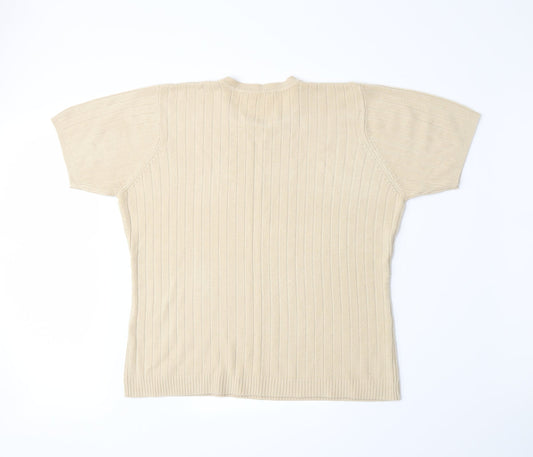 Preworn Womens Beige Knit Pullover Jumper Size M